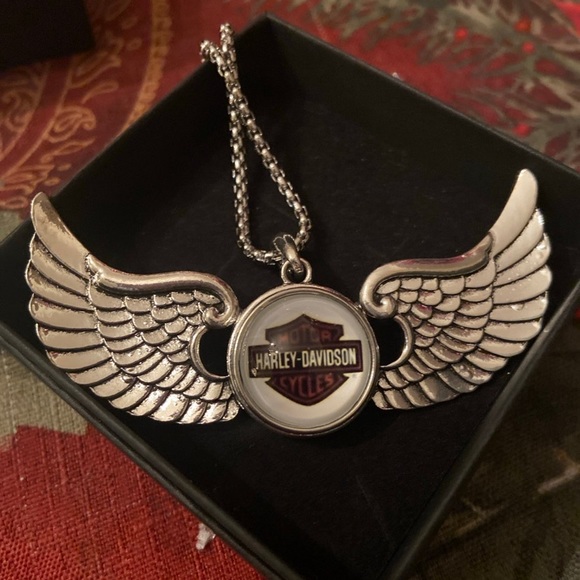 Harley-Davidson Jewelry - - HD Snap Button Wing Necklace